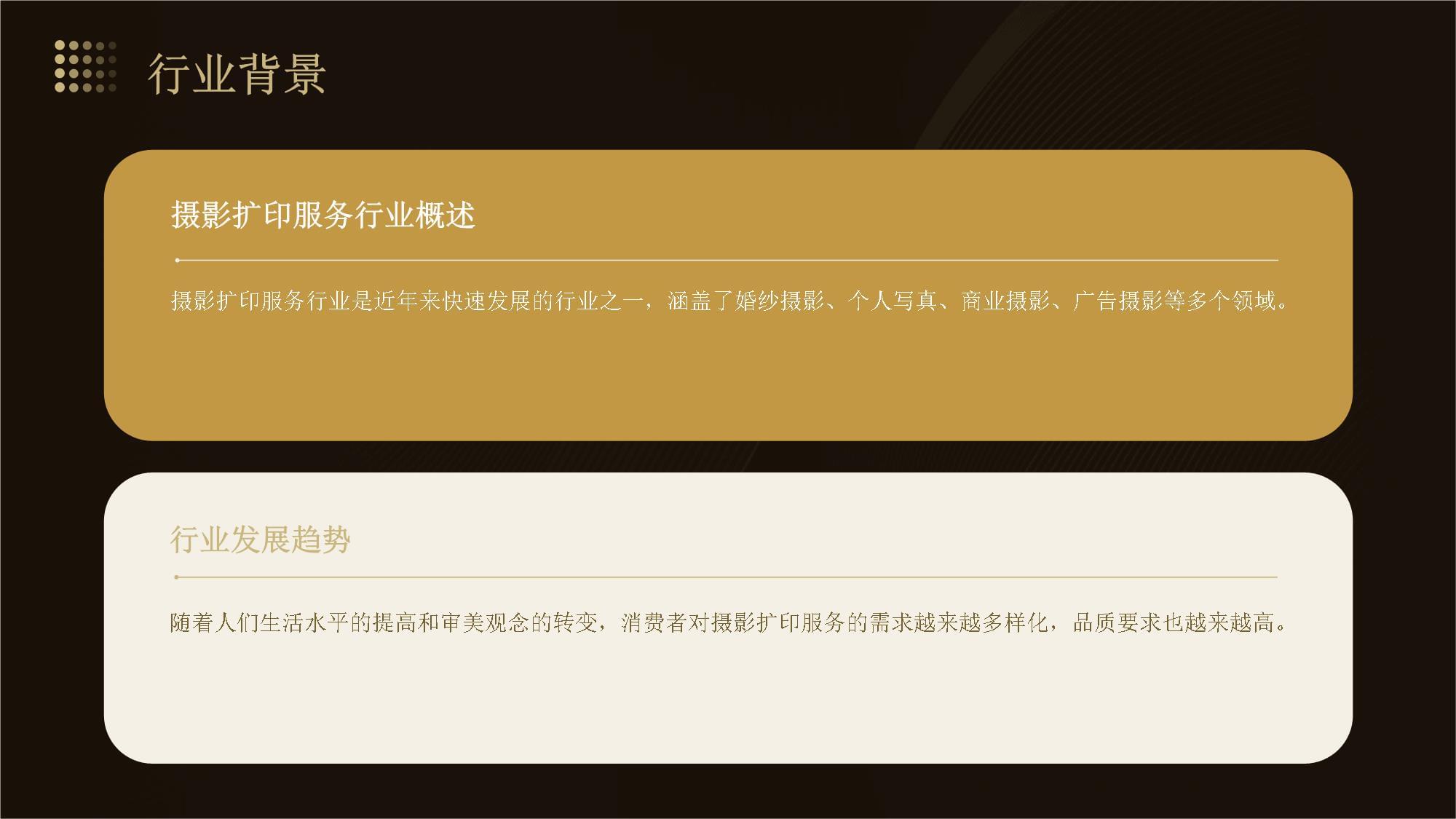 摄影扩印服务项目建议书